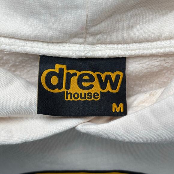 Drew House Cream Smiley Face Mascot Hoodie Size M - Picture 4 of 8